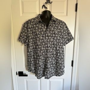 Floral Print John Varvatos Short Sleeve Button Down
